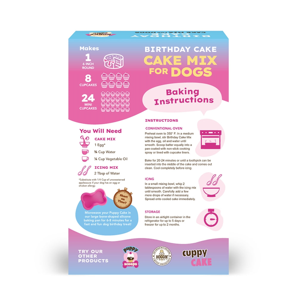 Puppy Cake Mix Birthday Cake Flavored with Pupfetti Sprinkles, 9.5 oz