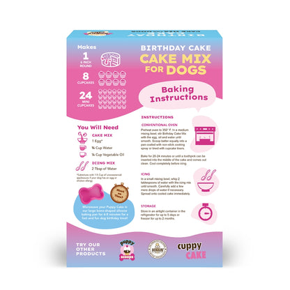 Puppy Cake Mix Birthday Cake Flavored with Pupfetti Sprinkles, 9.5 oz