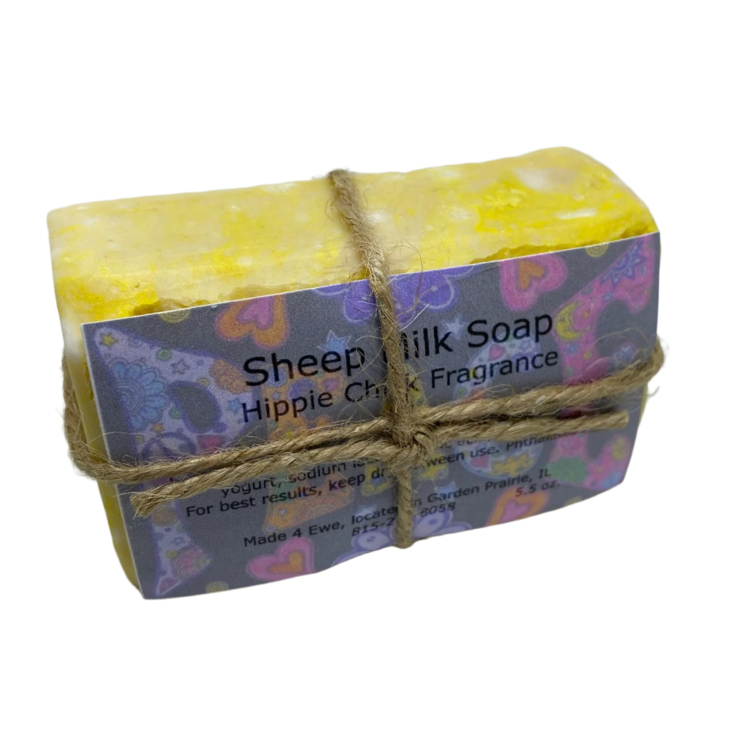Made 4 Ewe Sheep Milk Soap, Hippie Chick 5.5 oz