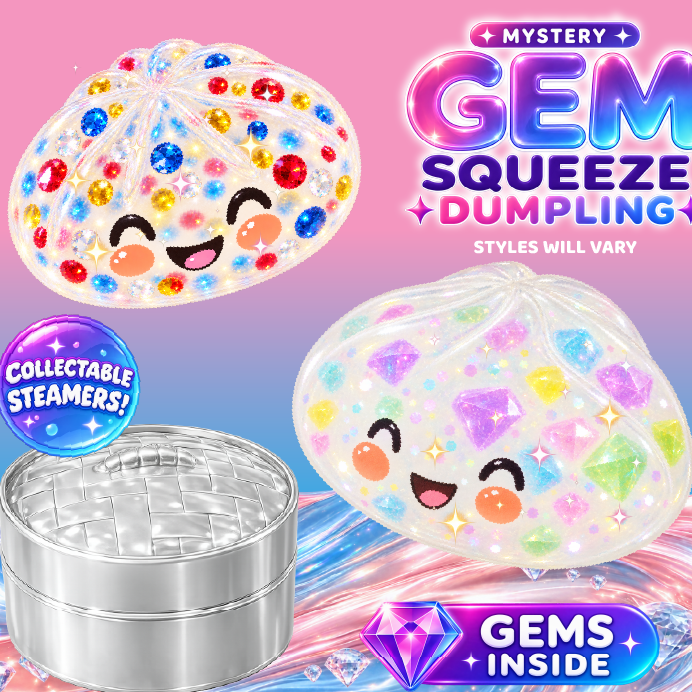 Fun Doh Mystery Gem Filled Squishy Dumpling Toy