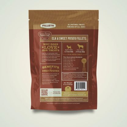 Gaines Family Farmstead Elk & Sweet Potato Fillets Dog Treats, 6 oz