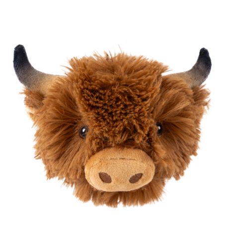 Tall Tails 2-In-1 Fetch Ball Highland Cow Dog Toy