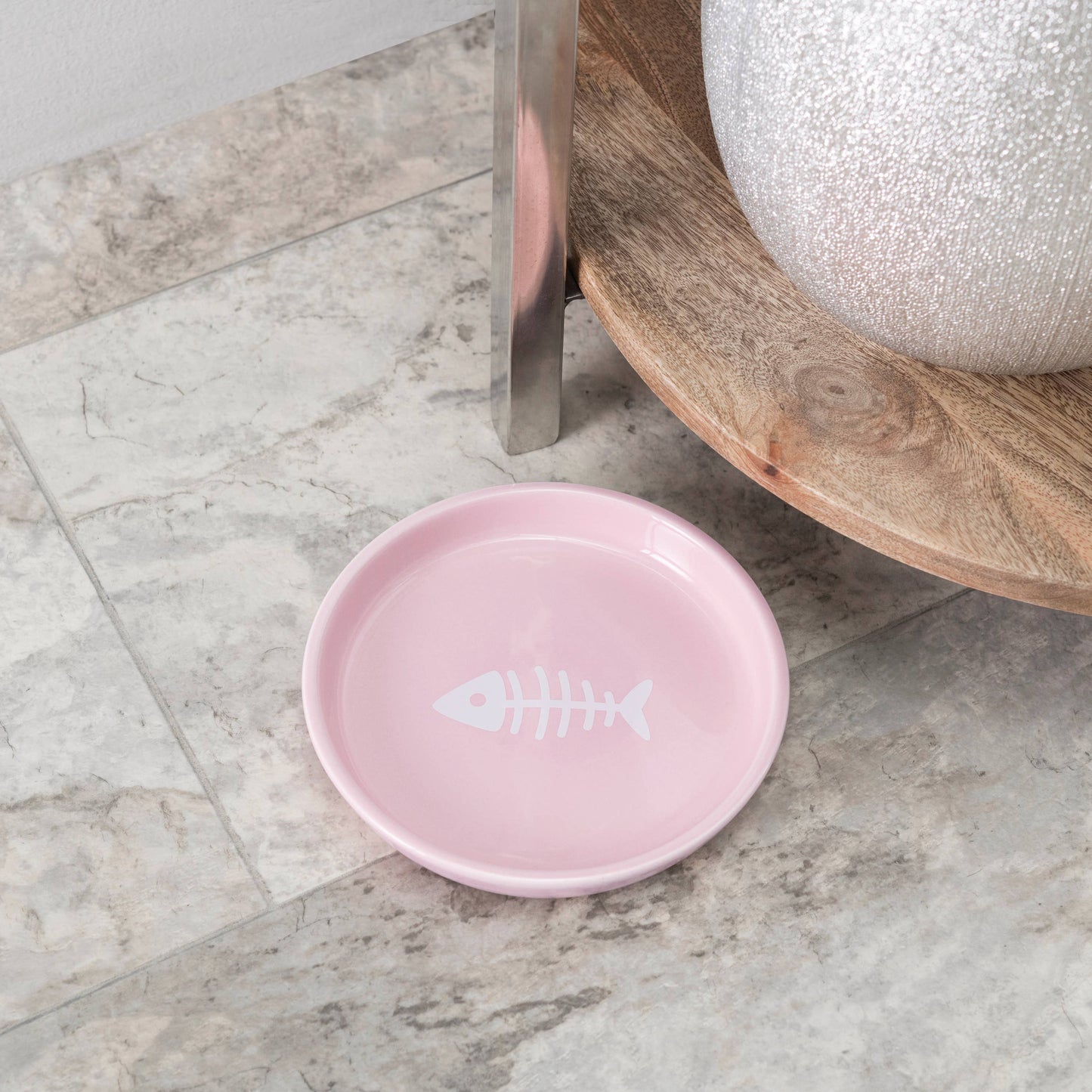Oscar Classic Round Cat Dish: Blue