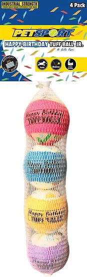 Petsport Happy Birthday Tuffballs Jr. Dog Toy