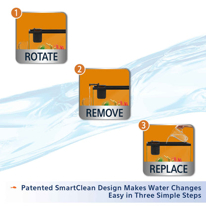 Aqueon QuietFlow SmartClean Internal Aquarium Filter, X-Small