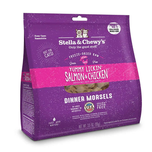 Stella & Chewy's Yummy Lickin’ Salmon & Chicken Freeze-Dried Raw Dinner Morsels