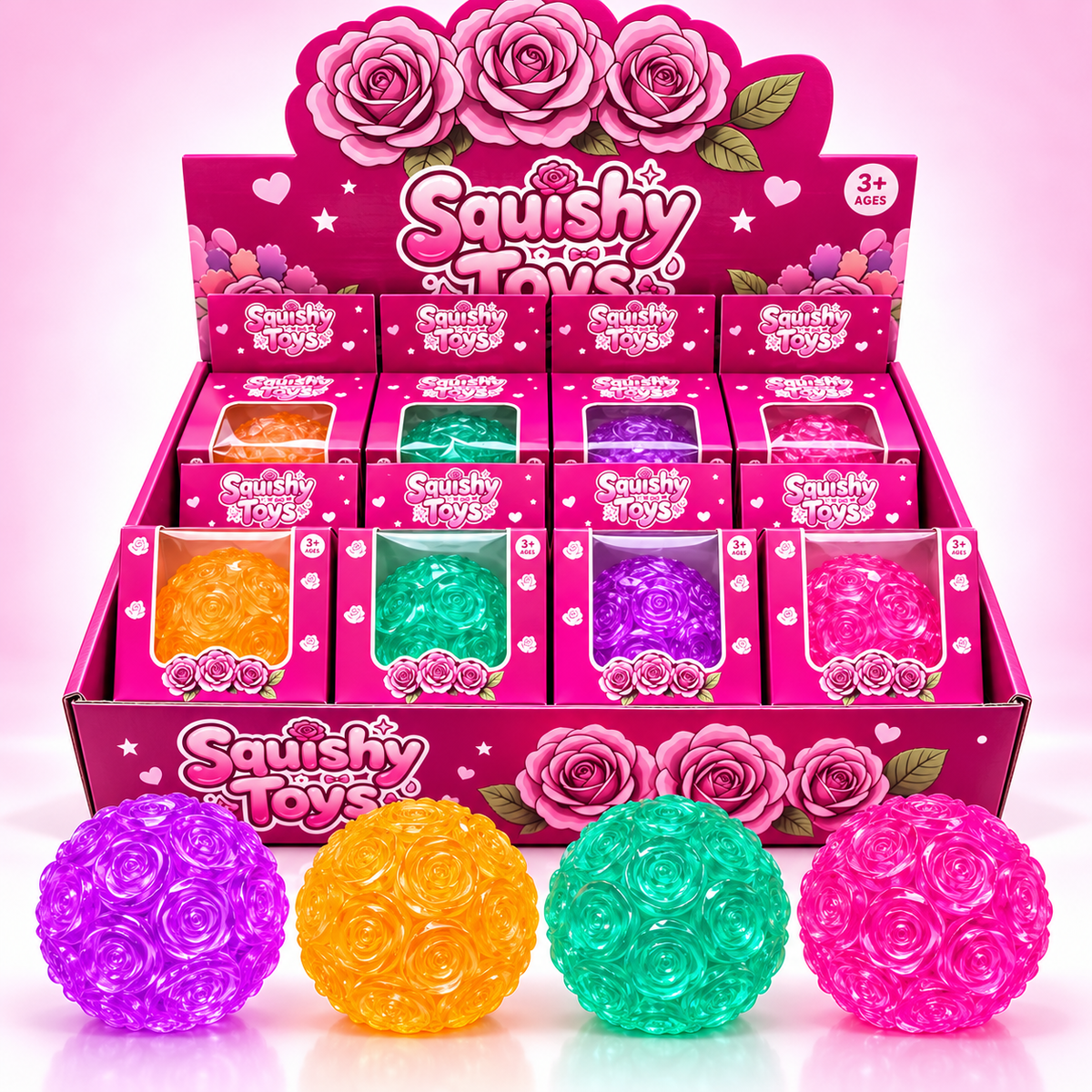 Rose Maltose Squishy Ball Toy – Assorted Colors