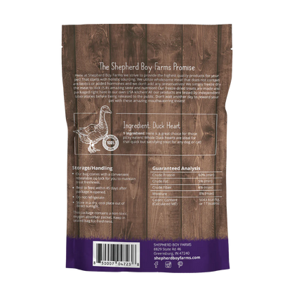 Shepherd Boy Farms Duck Heart Freeze-Dried Dog & Cat Treats