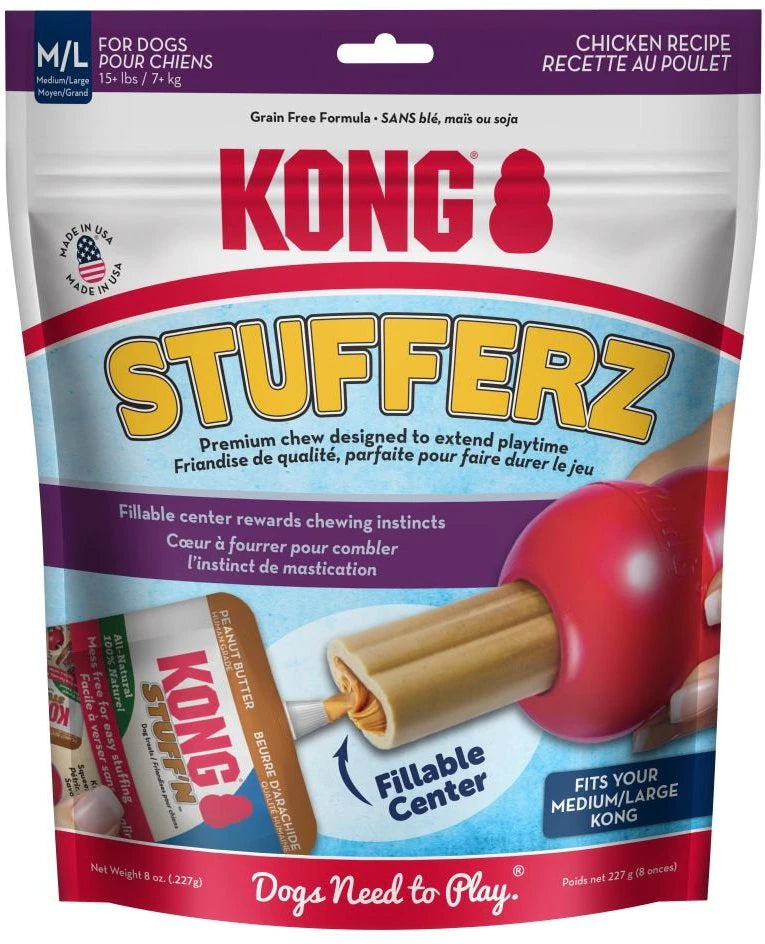 KONG Stufferz Chicken Dog Treats, Medium/Large