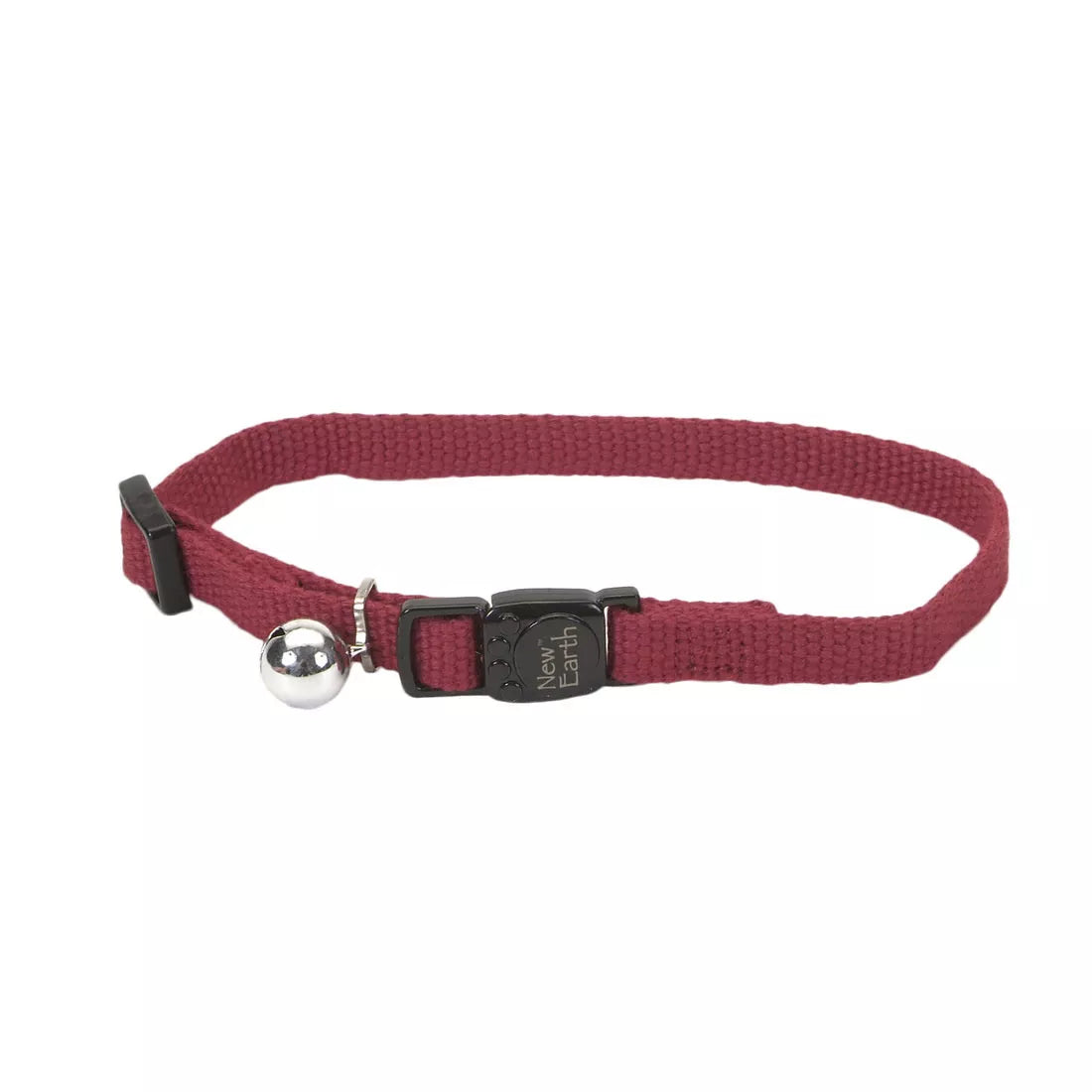 New Earth Soy Adjustable Breakaway Cat Collar, Cranberry