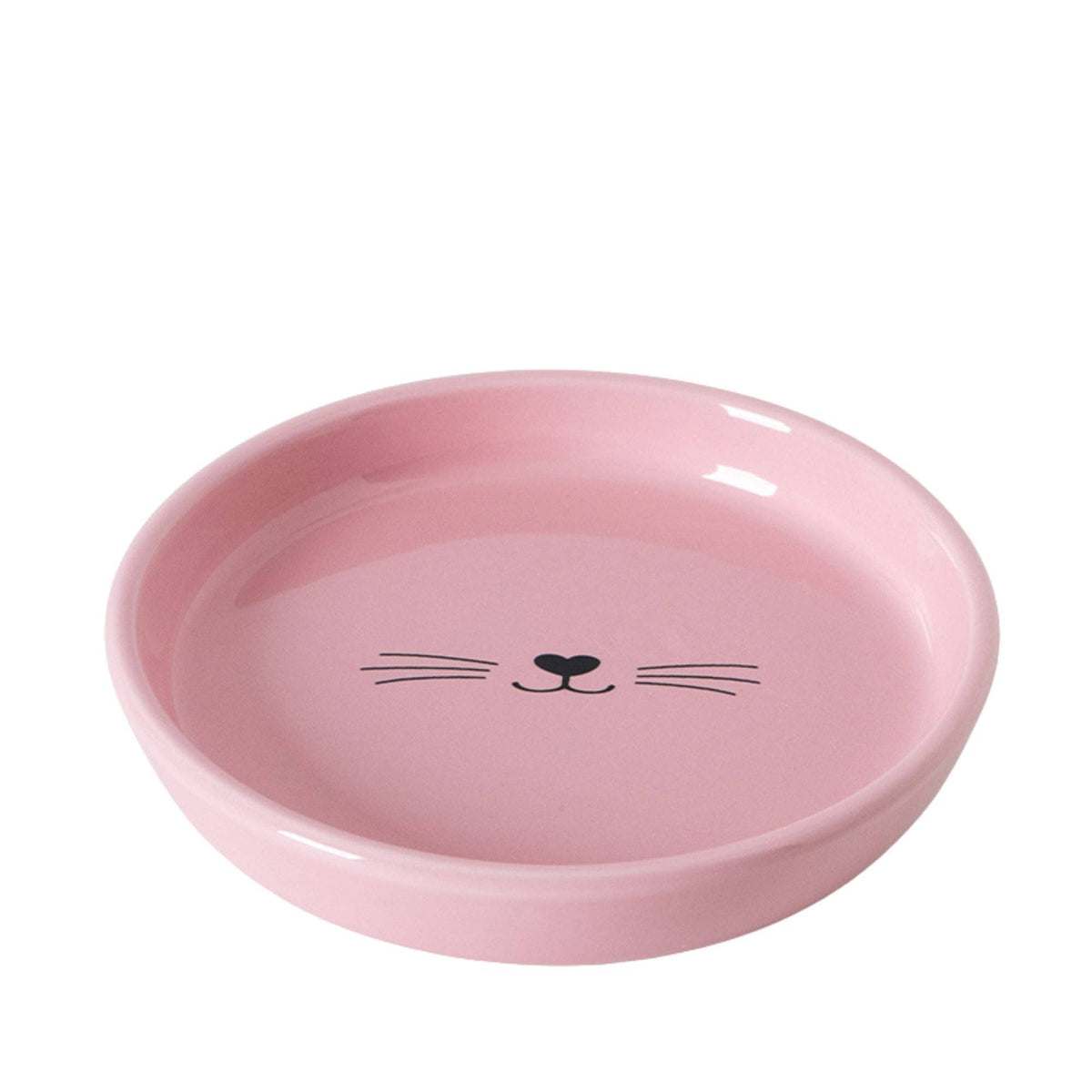 Ozzy Oval Cat Dish: White