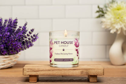 Pet House Candle Lavender Green Tea Plant-Based Soy Wax Candle 9 oz