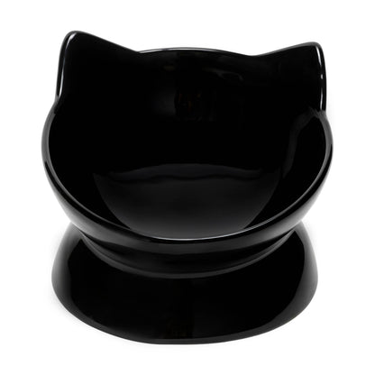 Oscar Tilt Cat Dish: Blue