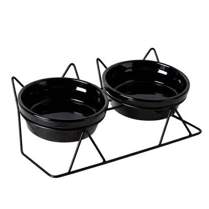 Verona Cat Dining Set: Black