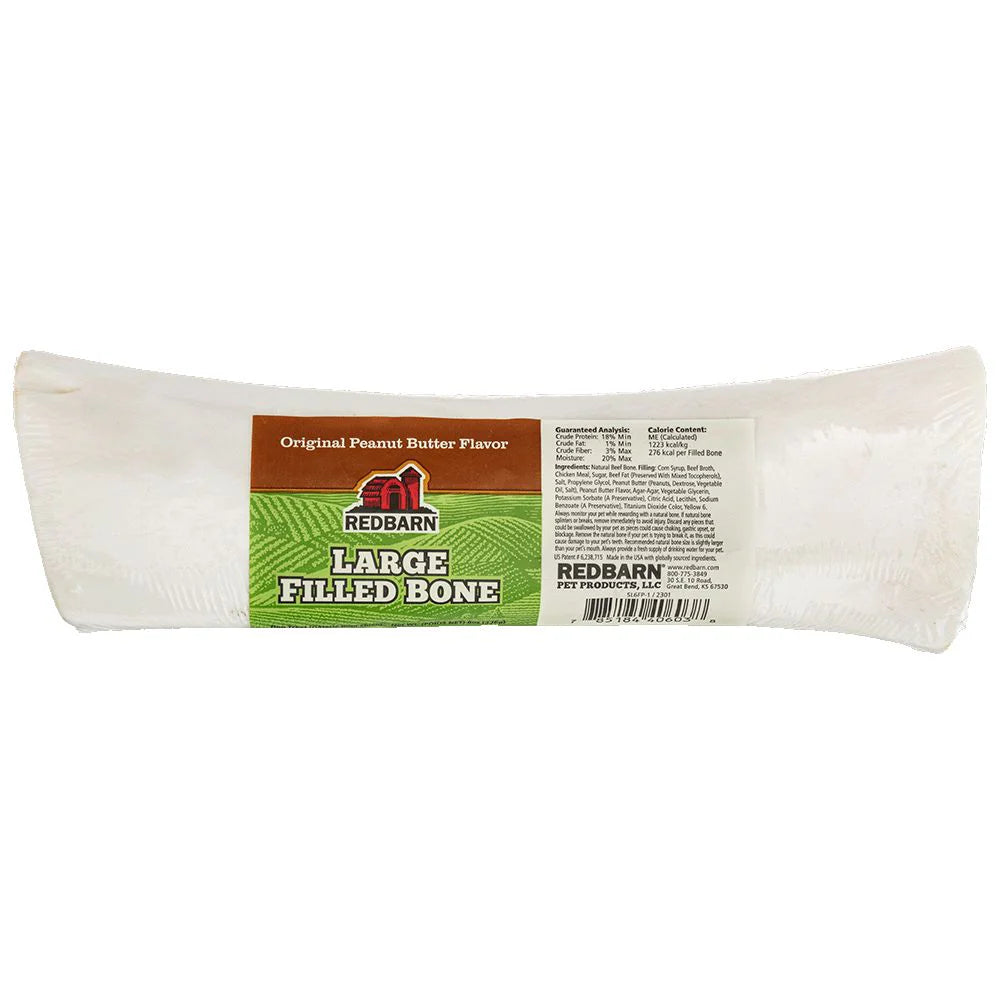 Redbarn Filled Bone, Large Peanut Butter Flavor