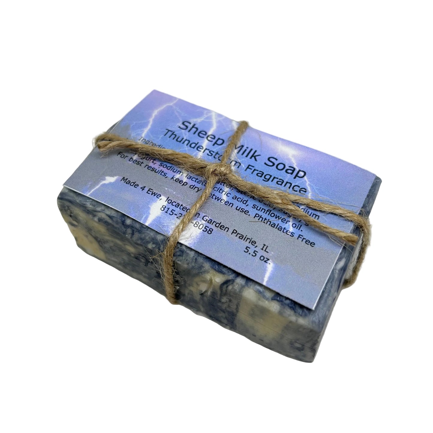 Made 4 Ewe Sheep Milk Soap, Thunderstorm 5.5 oz