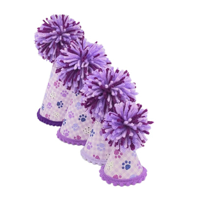 Pup Party Hats Purple Paw Party Hat: M