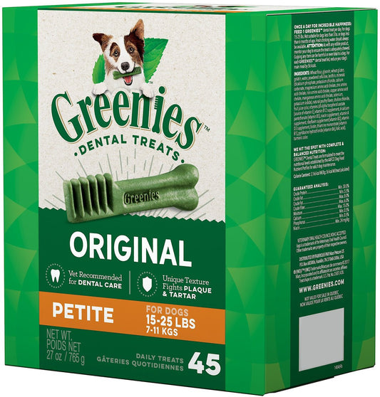 Greenies Petite Dental Dog Treats, 45 Count