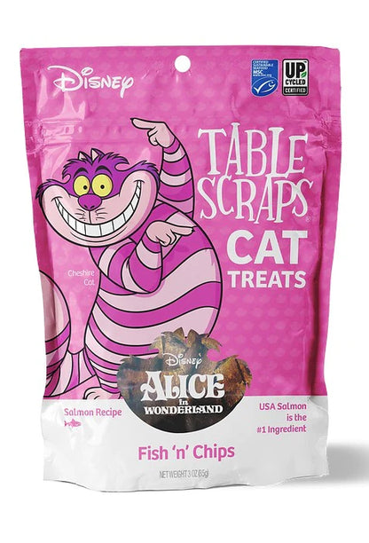 Disney Table Scraps Alice in Wonderland Fish 'n' Chips Recipe Cat Treats 3 oz. Bag