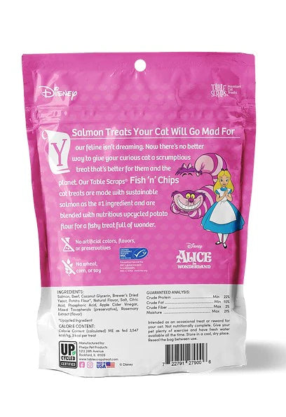 Disney Table Scraps Alice in Wonderland Fish 'n' Chips Recipe Cat Treats 3 oz. Bag