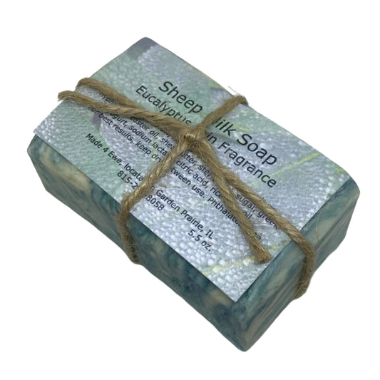 Made 4 Ewe Sheep Milk Soap, Eucalyptus Rain 5.5 oz