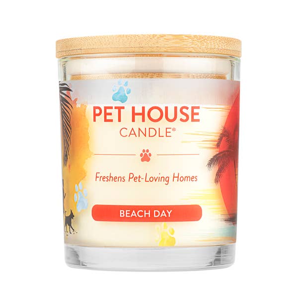 Beach Day 9 oz Candle for pet-loving homes
