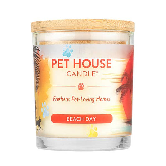 Pet House Beach Day Plant-Based Soy Wax Candle 9 oz