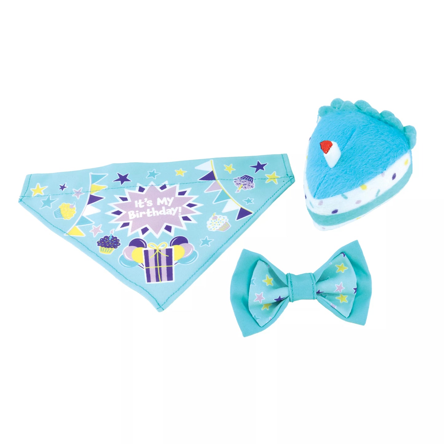 Li'l Pals by Coastal Birthday Combo - Bandana, Bowtie & Dog Toy