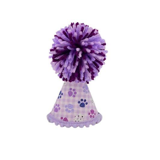 Pup Party Hats Purple Paw Party Hat: S