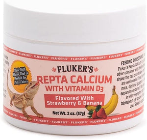 Fluker's Repta Calcium with Vitamin D3 Strawberry & Banana Flavor