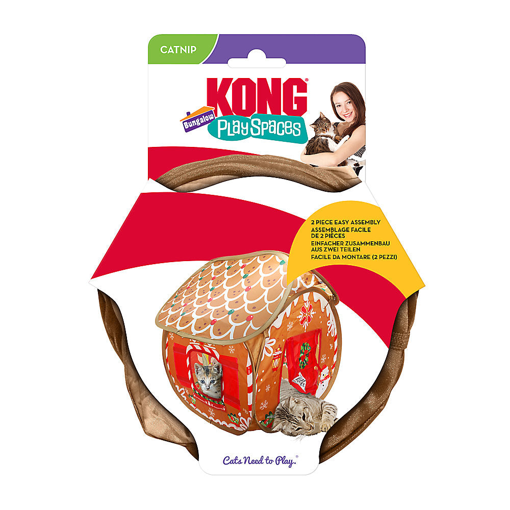 Kong Holiday Play Spaces Gingerbread Bungalow Cat Toy