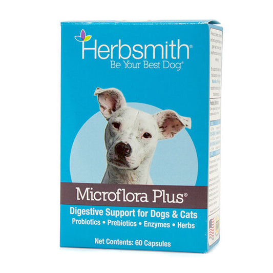 Herbsmith Microflora Plus for Digestion Capsules Daily Dog & Cat Supplement