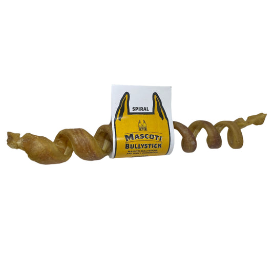 Mascoti Spiral Bully Stick Dog Chew 7-9"