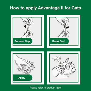 Advantage II Flea Treatment & Prevention for Small Cats 2 Monthly Doses
