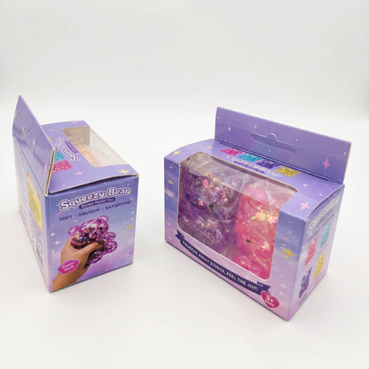 Glitter Bear Squishy Fidget Toy 2-Pack – Maltose, Assorted
