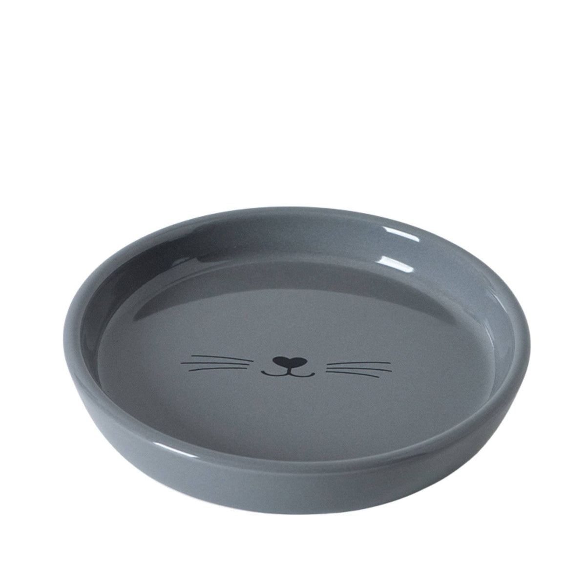 Ozzy Oval Cat Dish: White