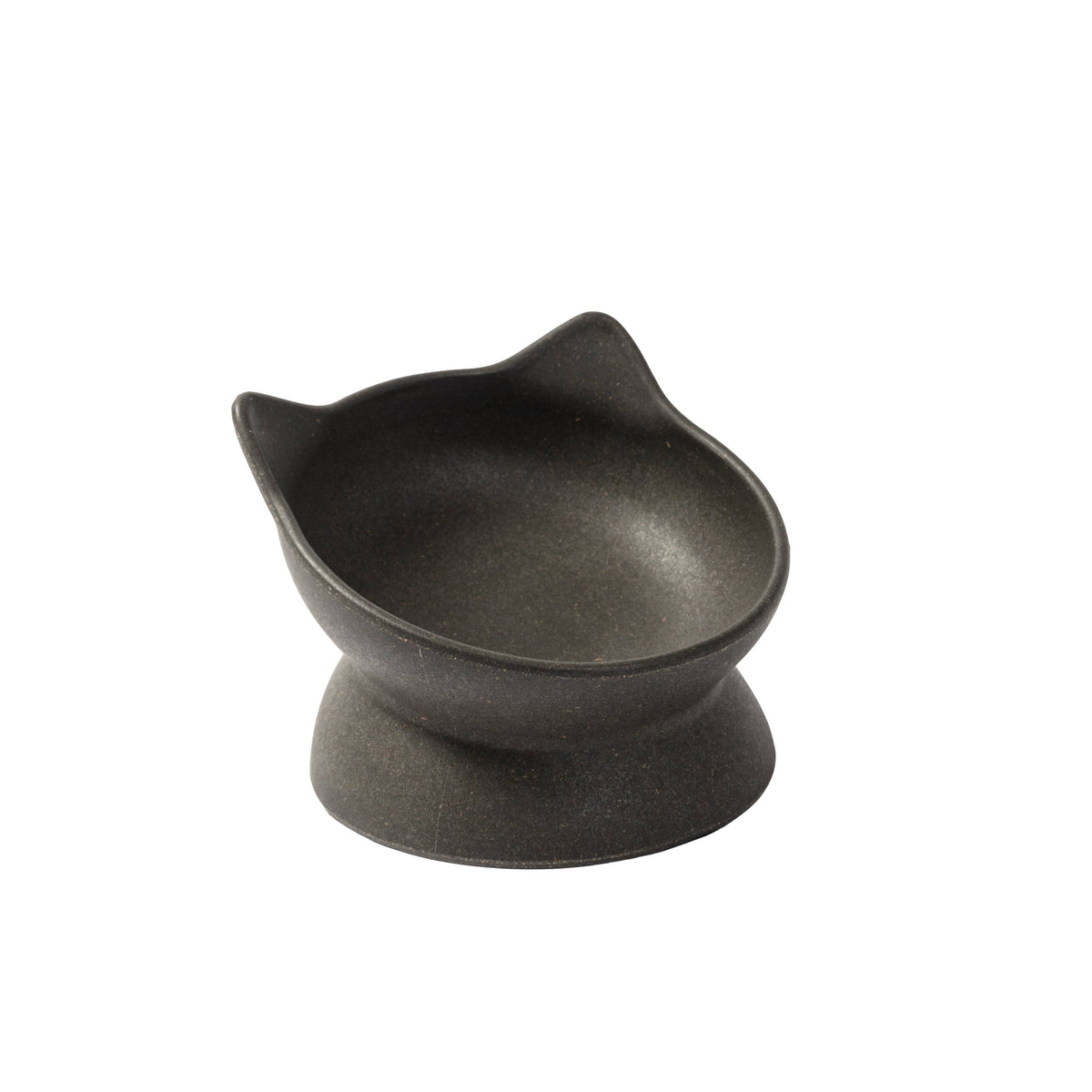 Archie Bamboo Tilt Cat Bowl: Stone Grey