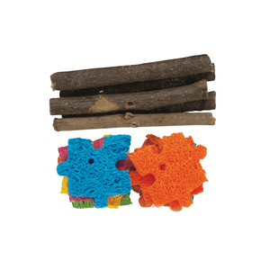 Kaytee Combo Chews, Apple Wood And Crispy Puzzle