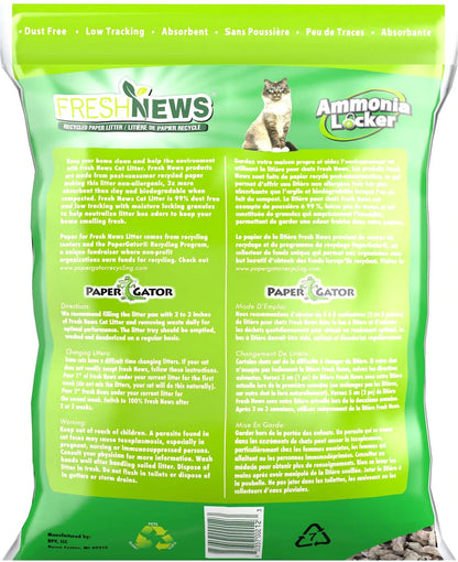 Fresh News Unscented Non-Clumping Paper Cat Litter, 12 lb