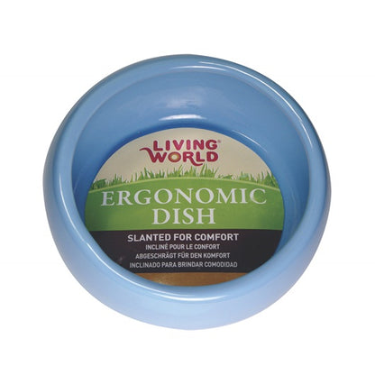 Living World Ergonomic Dish, Small Blue