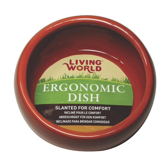 Living World Ergonomic Dish, Small Terra Cotta