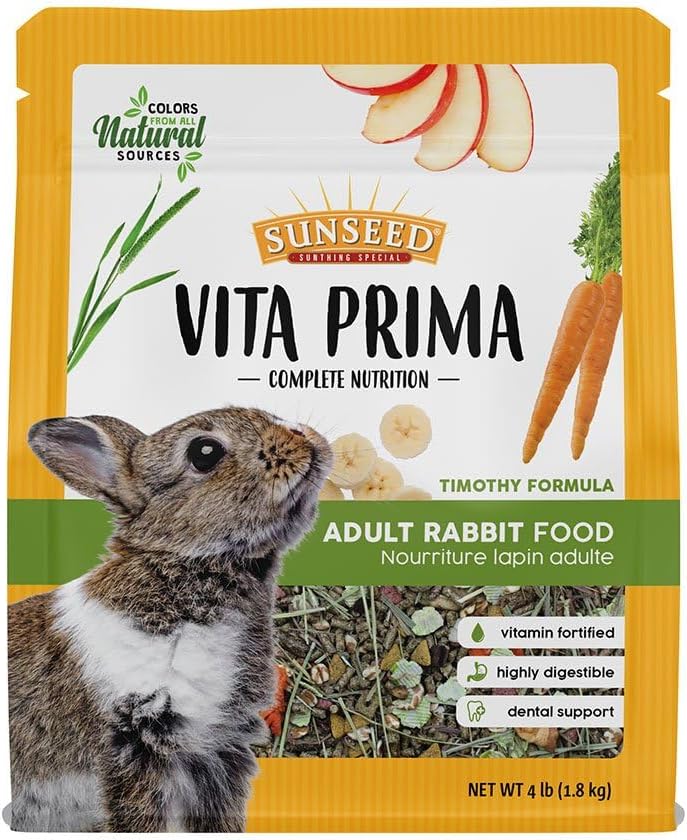 Sunseed Vita Prima Complete Nutrition Timothy Formula Adult Rabbit Food