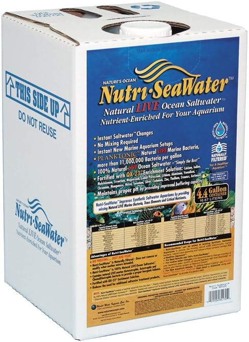 Nature's Ocean Nutri-SeaWater Natural Live Ocean Aquarium Saltwater