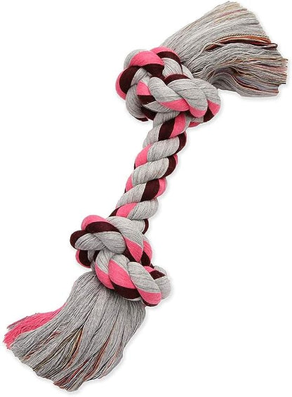 Mammoth Flossy Chews Colored 2 Knot Tug Rope