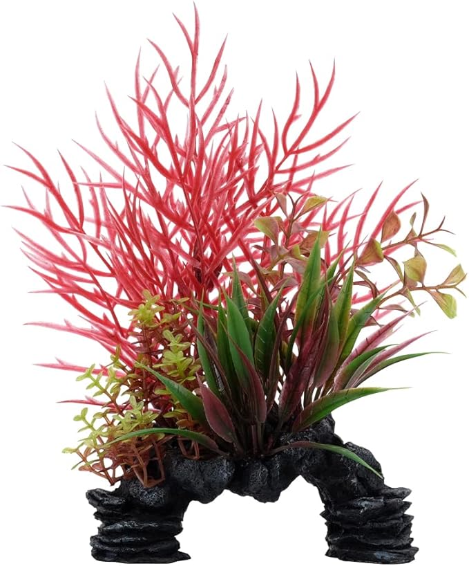 Fluval Aqualife Red Wisteria Mix Plastic Aquarium Plant