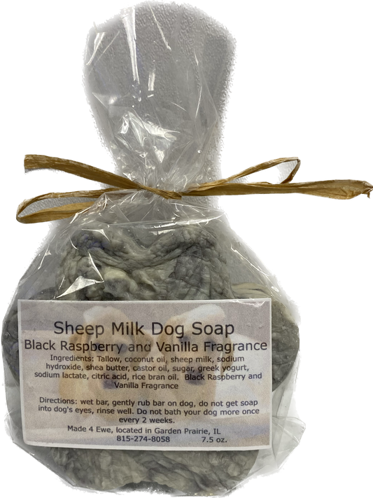 Made 4 Ewe Sheep Milk Dog Soap, Black Raspberry & Vanilla 7.5 oz