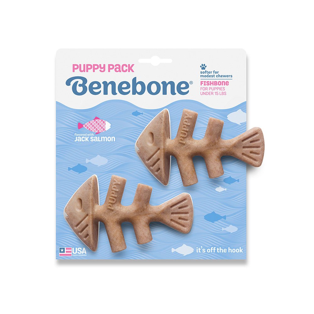 Benebone Puppy 2-Pack Fishbone Tiny Dog Chew