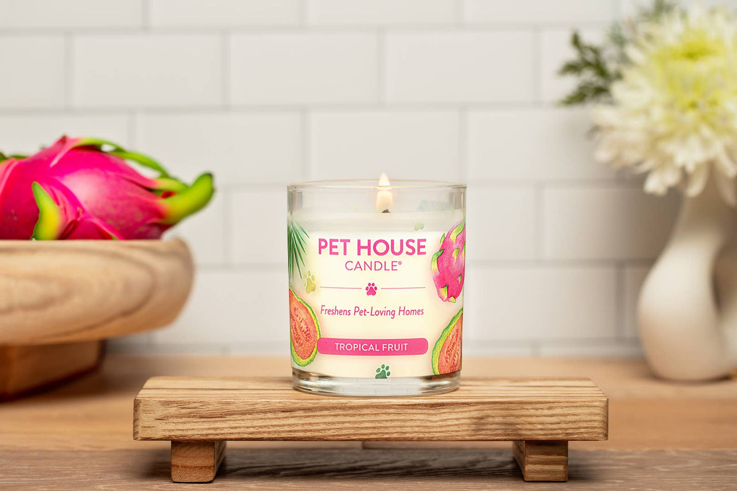 Pet House Tropical Fruit Plant-Based Soy Wax Candle 9 oz