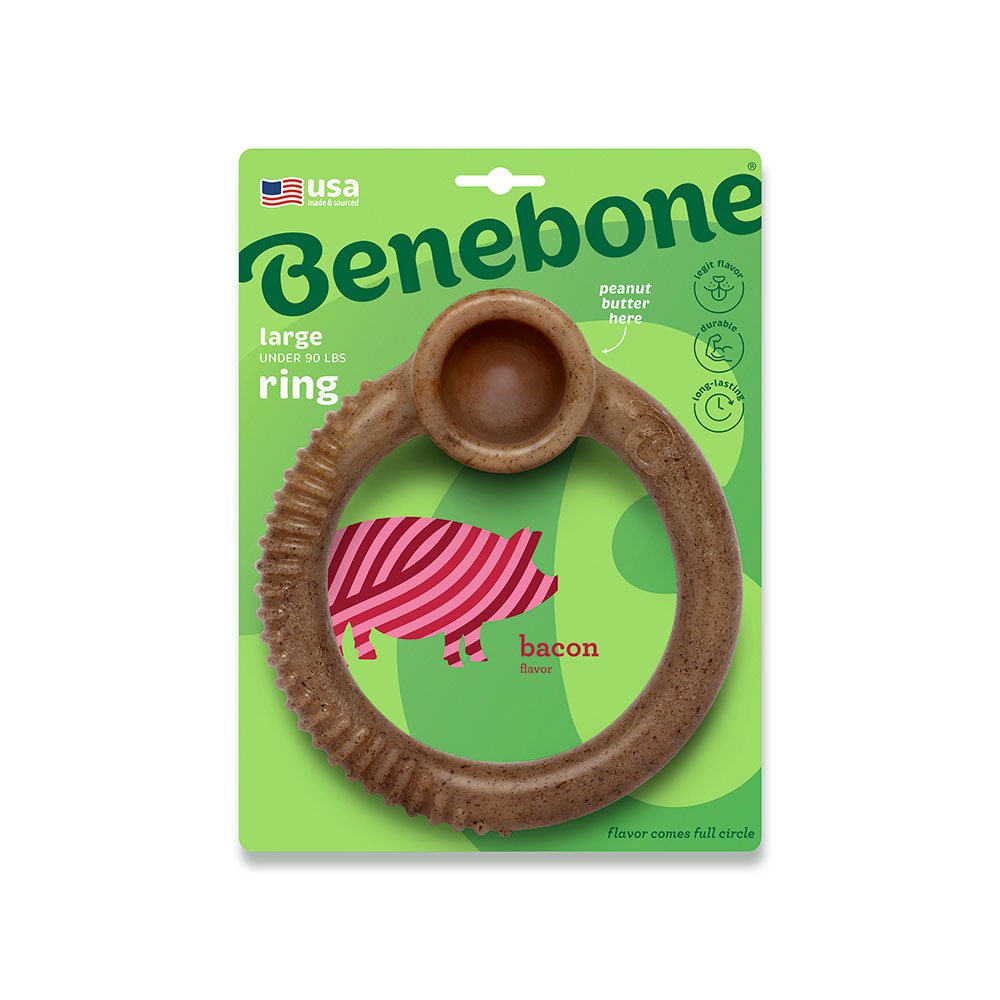 Benebone Ring Bacon Flavored Dog Chew Toy