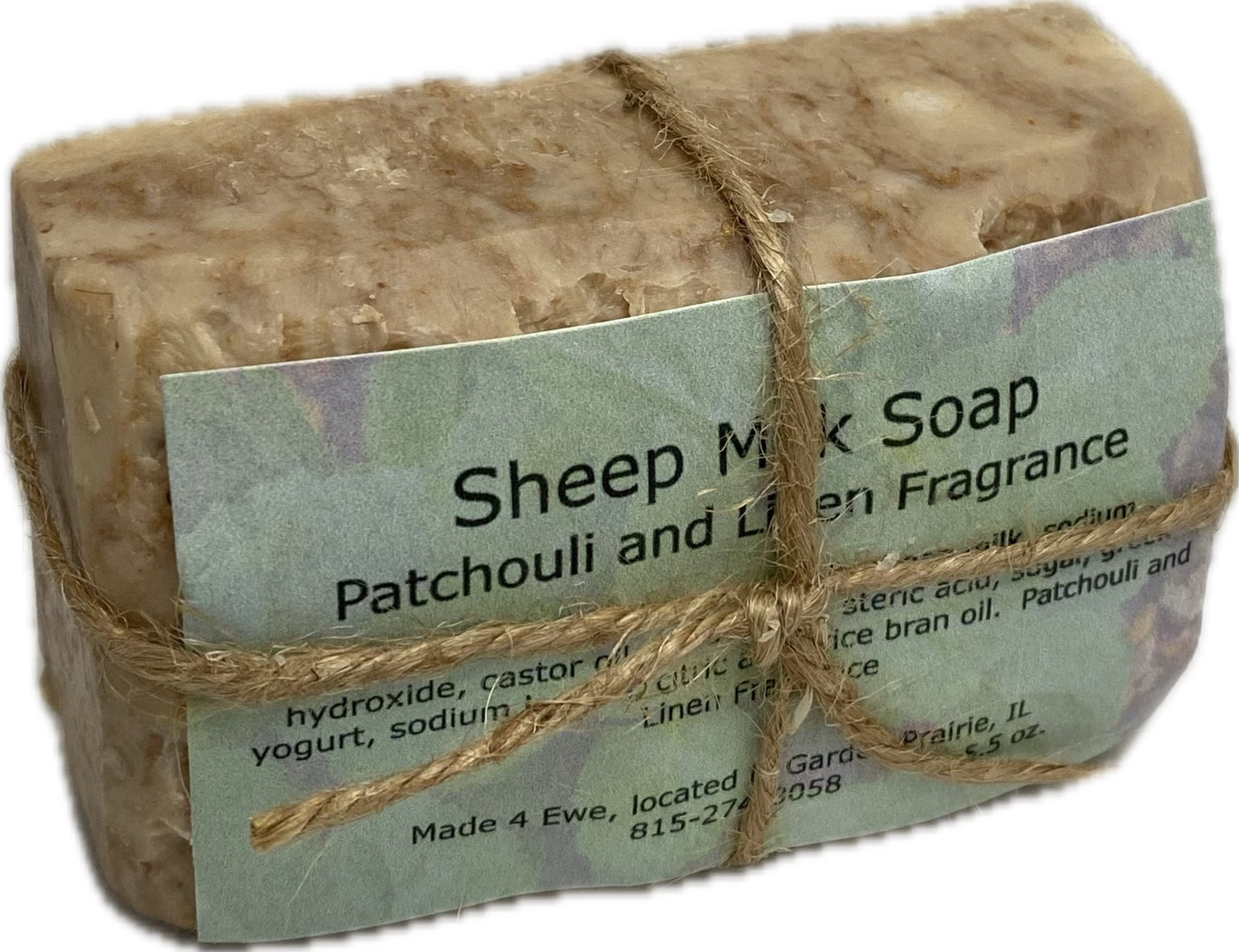Made 4 Ewe Sheep Milk Soap, Patchouli & Linen 5.5 oz